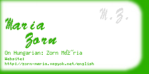 maria zorn business card